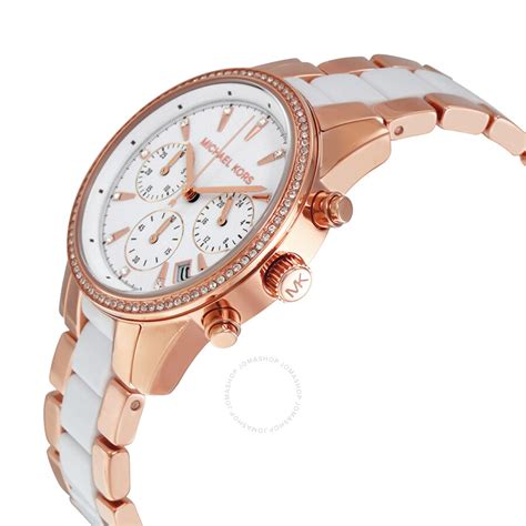 michael kors damen-uhren mk6324|Michael Kors Ritz Quartz Chronograph White Dial Ladies Watch .